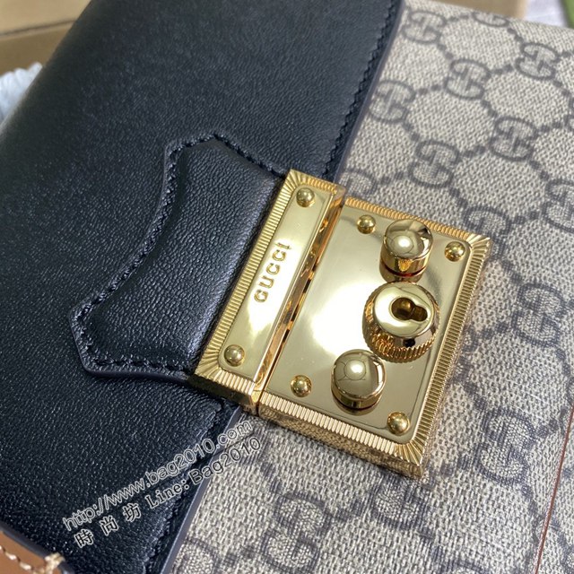Gucci新款女包 古馳白/黃拼色手提肩背包 Gucci小鎖扣郵差包 644527  ydg3071